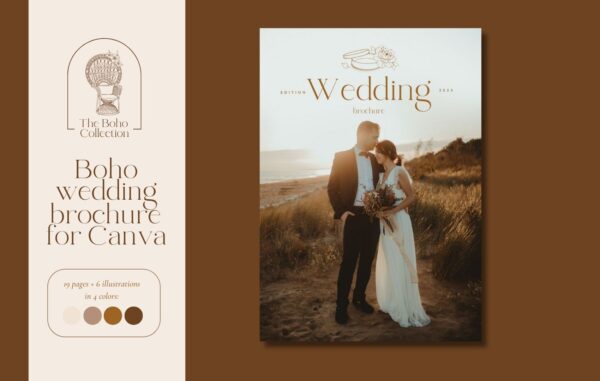 Boho wedding brochure via Canva - Santed Collective