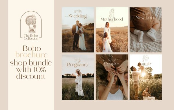 Boho brochure shop bundle - 10% discount