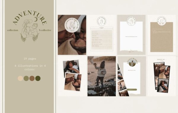 Adventure Motherhood brochure for Canva by Santed Collective