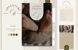 Adventure New Born brochure for Canva by Santed Collective