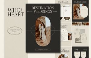 Wild at Heart Destination Weddings brochure for Canva