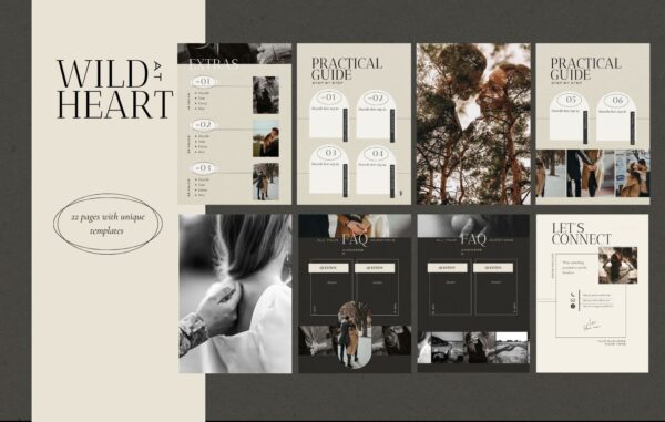 Wild at Heart Couples brochure for Canva